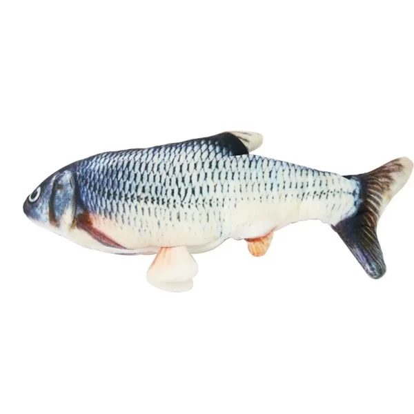 Peixe de pelúcia realista elétrico com carregador USB. - Imagem 3