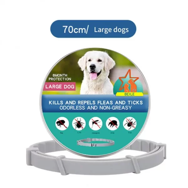 Coleira extensível antipulgas e carrapatos para animais de estimação. - Imagem 8