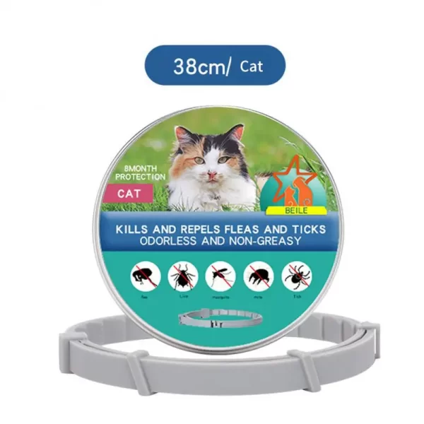 Coleira extensível antipulgas e carrapatos para animais de estimação. - Imagem 9